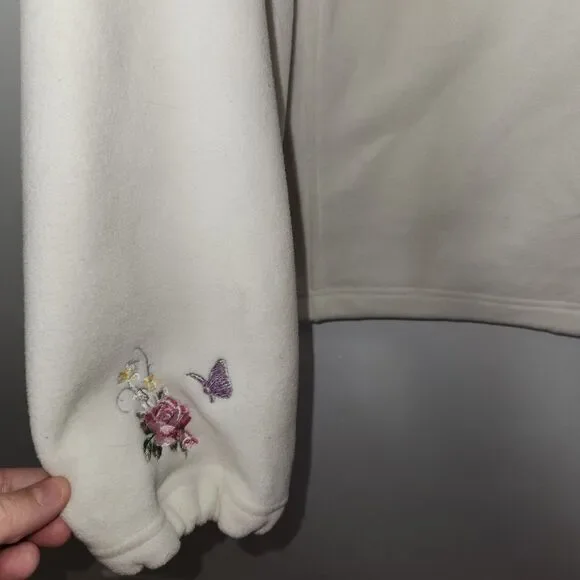 Bradford Exchange Embroidered Fleece Jacket Floral Butterfly Size:2X - Picture 6 of 11